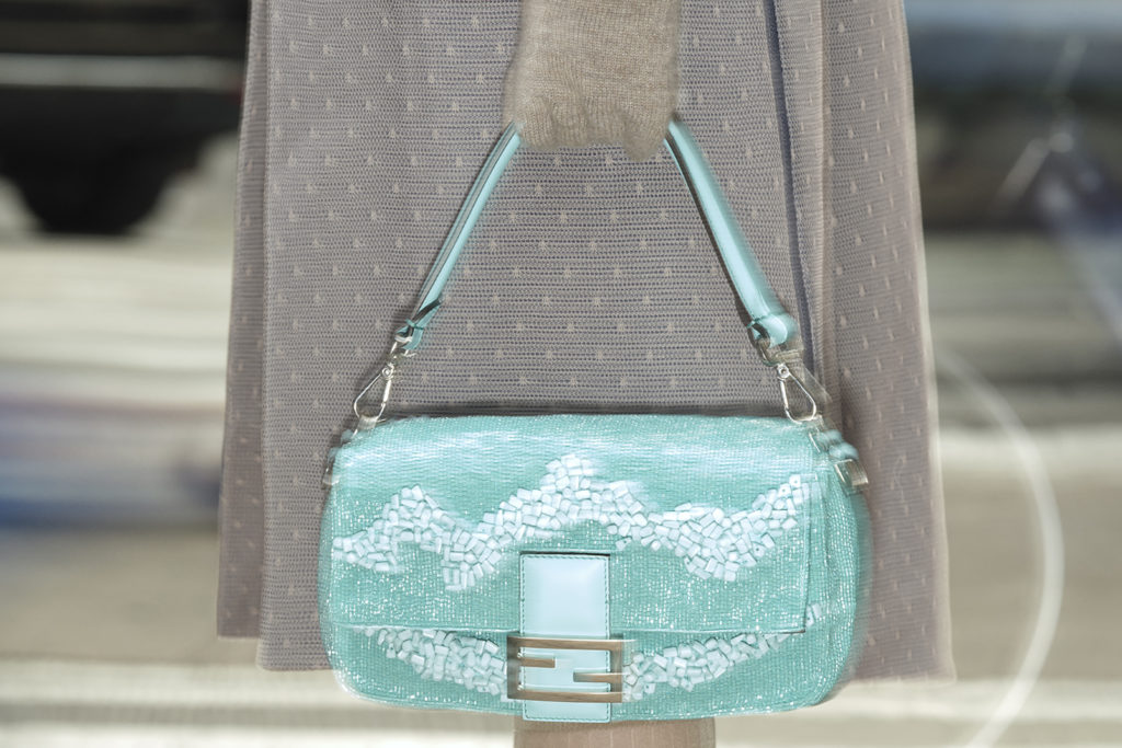 Fendi Mini Baguette Bag Tiffany Blue
