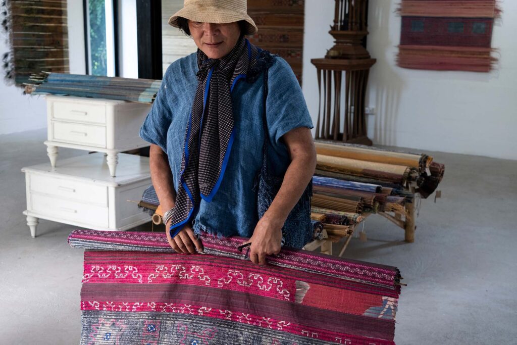Textile artist Kachama Perez is pictured at her secluded studio in Thailand’s Mae Rim district.